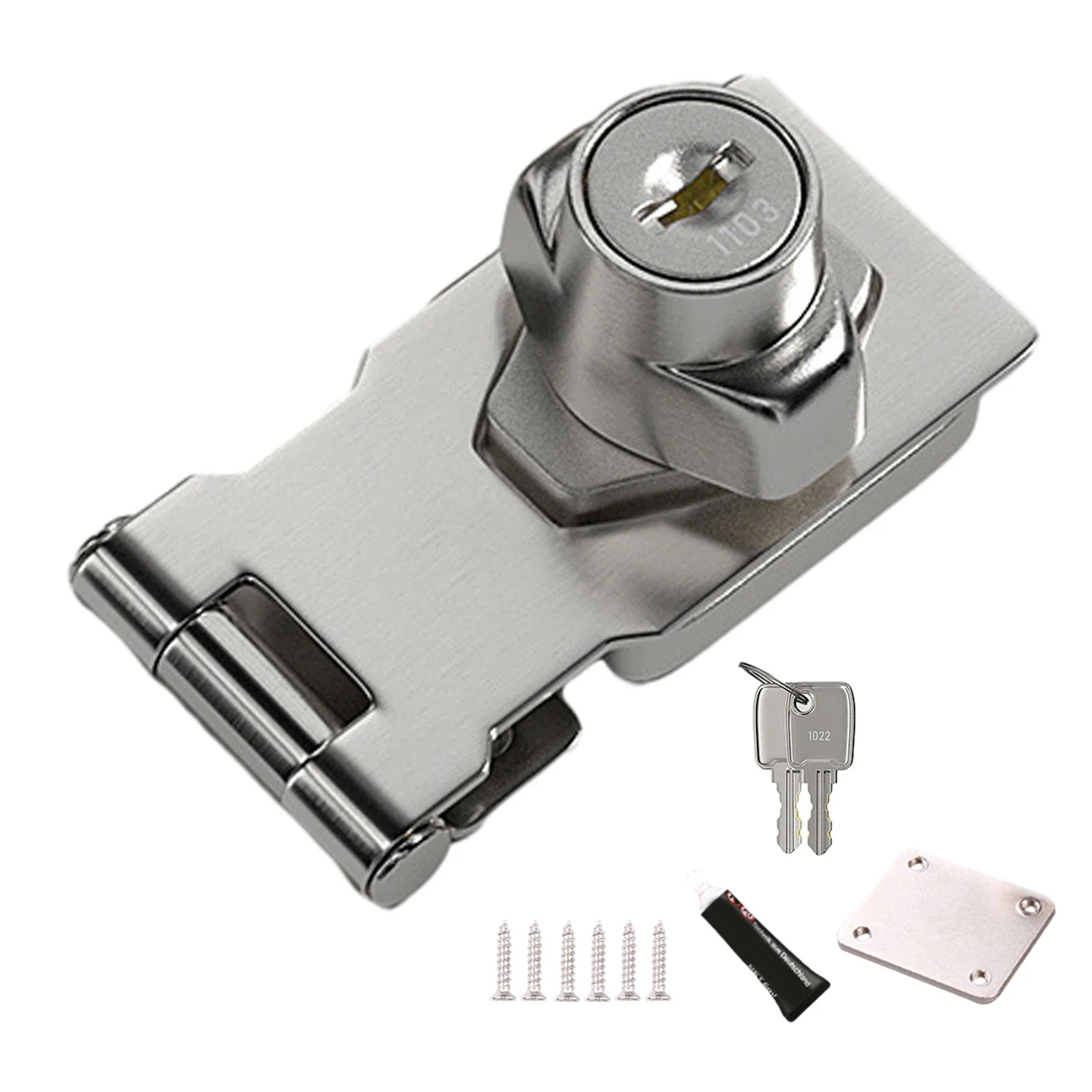 

Замок для ящиков SafeLocks, защелка для дверей, без сверления, высококачественный, с двумя ключами, противоугонный, защитный аксессуар