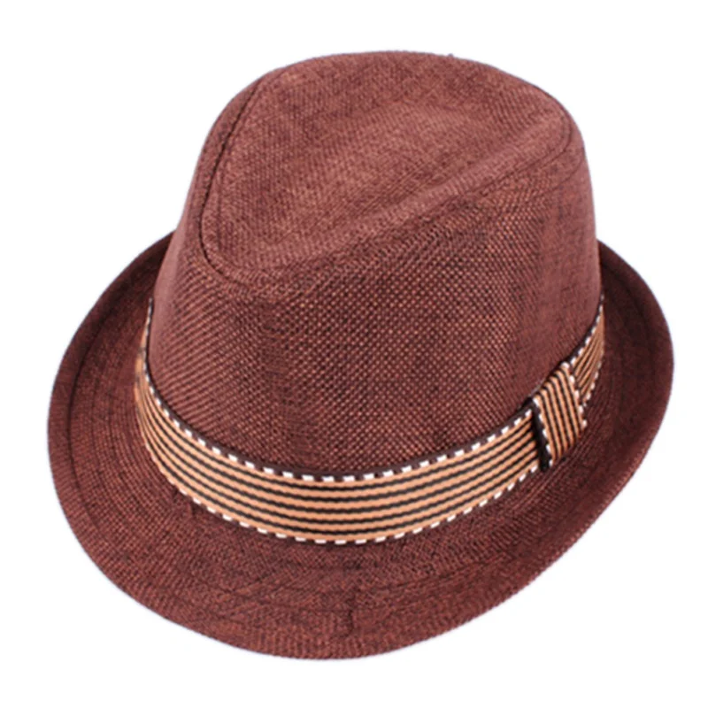 Children Summer Boys Beach Straw Hat Jazz Panama Breathable Cap Outdoor Breathable Hats Girls Boys Sunhat Formal Hat