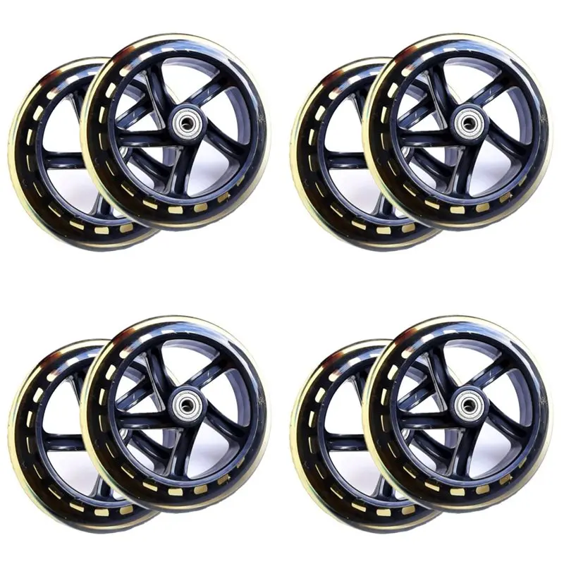 

СПЕЦПРЕДЛОЖЕНИЕ: 8 шт. колес для самоката 145x30 мм, бесшумные полиуретановые колеса для роликовых коньков, тележек, замена колес для тележек и тачек