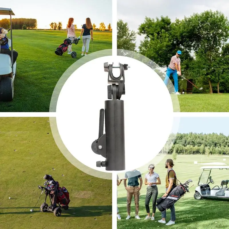 Golf Cart Umbrella Holder Double Lock Umbrella Mount For Golf Push Cart Heavy Duty Golf Umbrella Stand Fits Golf Cart Handles