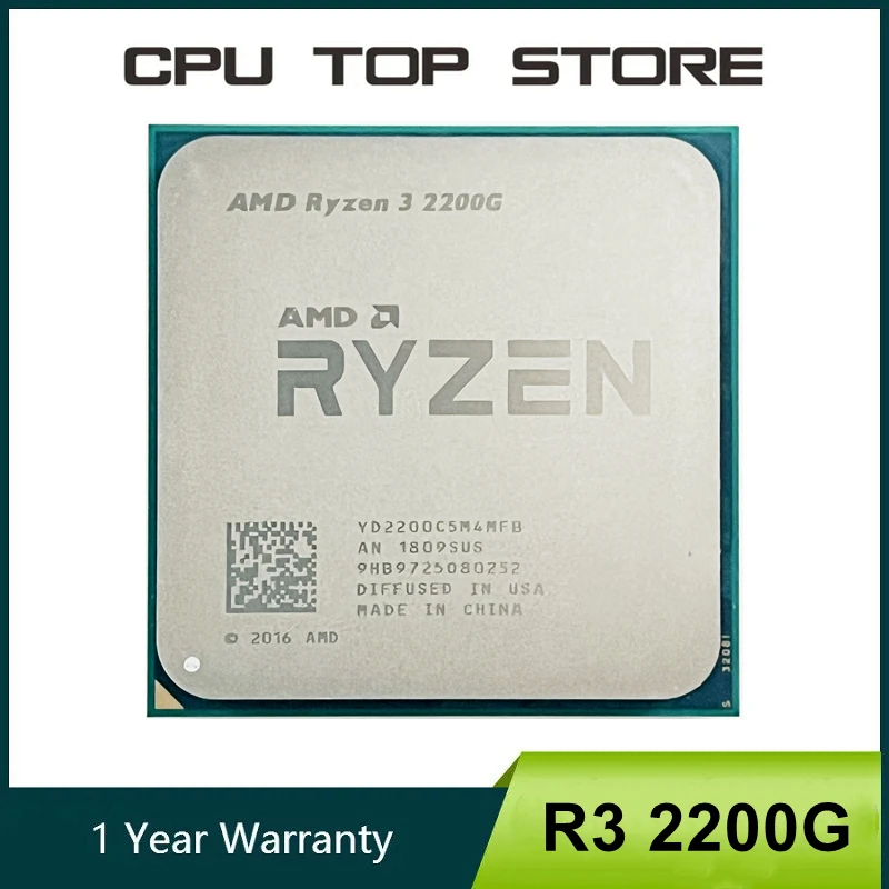 AMD Ryzen 3 R3 2200G 3.5GHz 4-Core 4-Thread cpu processor LGA AM4