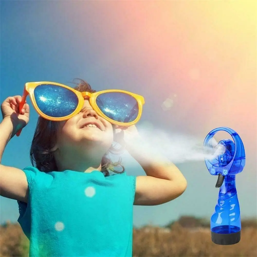 Handheld Mini Water Spray Desk Air Misting Water Spray Fan Spray Fan Battery Power Hand Held