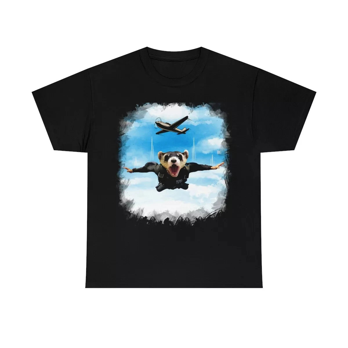 

Fun Graphic T-shirt Men's Summer Casual Versatile Comfortable Loose Short-sleeved Cotton Crew Neck Top Men's Clothing