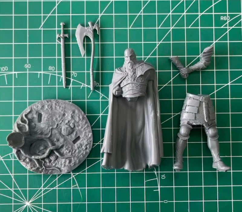 75 mm Druckguss-Harzfigur im Maßstab 1:24, Modellbausatz, antiker Ritter-Krieger, Hobby, Miniaturspielzeug, unmontiertes, unbemaltes Diorama