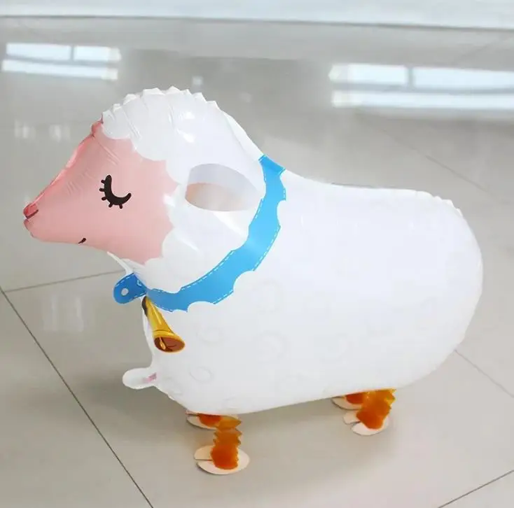 

Free Shipping 1000pcs walking sheep balloon walking helium ballon animals walking Pet balls for Birthday party decoration