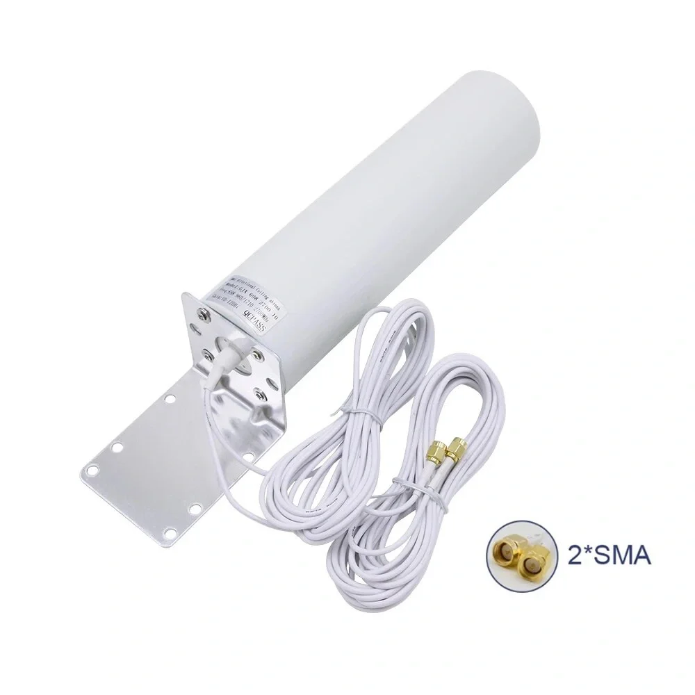 NONE Hohe Verstärkung 10 ~ 12dbi 2g 3g 4g lte Omni-Antenne wasserdicht sma ts9 Außen decke 5m Kabel 698-2700MHz Innen-Außen antenne 5