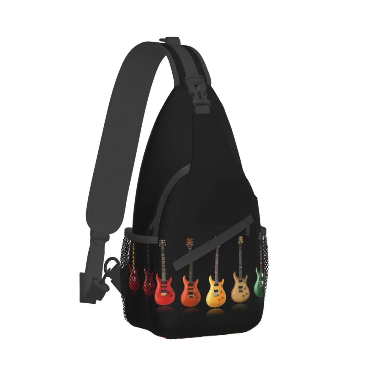 

Electric Guitar Crossbody Chest Bags Instruments Pockets Travel Pack Messenger Sports Teens Shoulder Bag Unisex