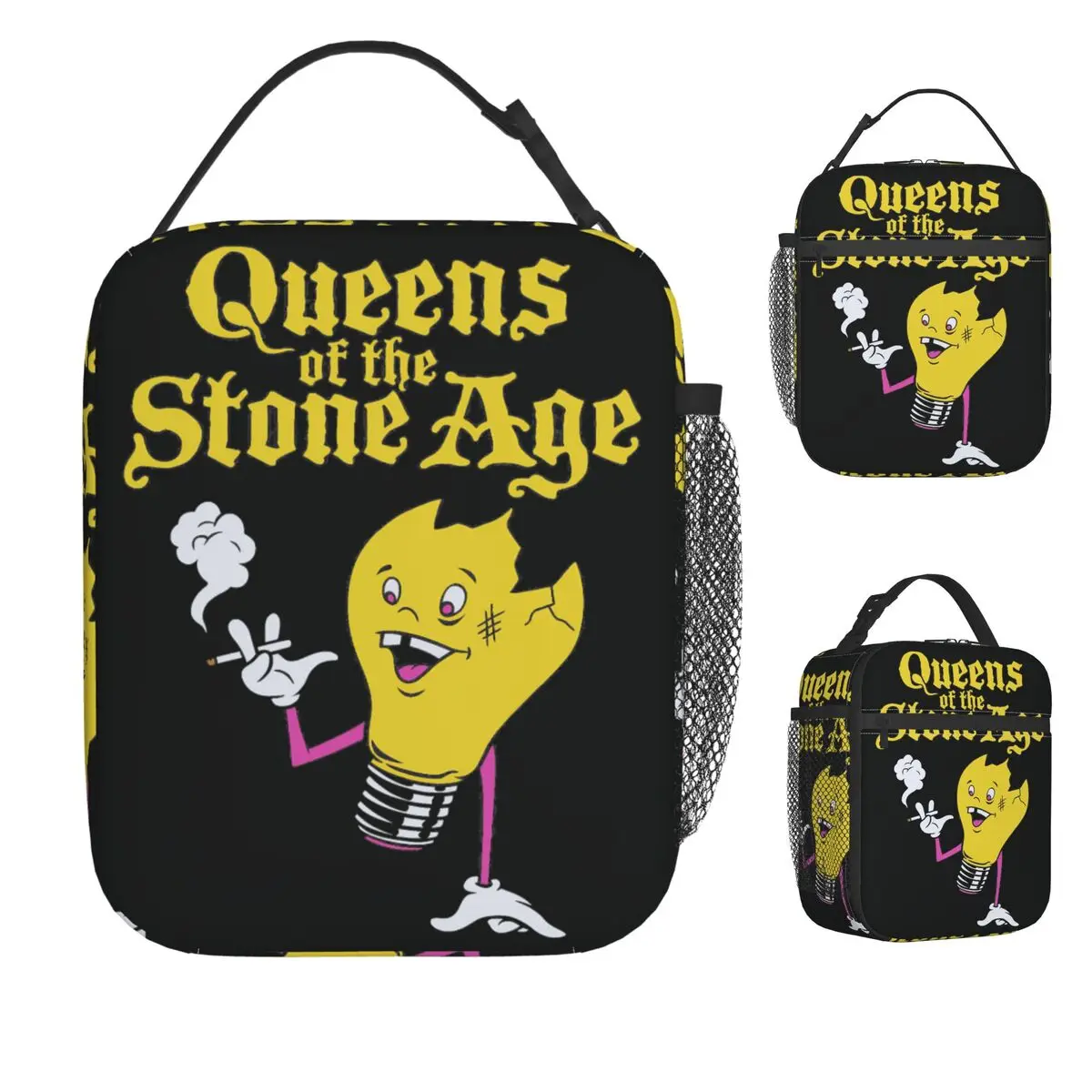 

Queens Of The Stone Age Music Band Lunch Bag American Rock Music Lunch Box School Cooler Bag Oxford Thermal Tote Handbags