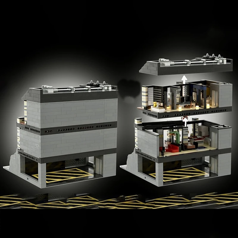 シティストリートビューモデル Moc ビルディングブリック ヴィラ インペリアモデル テクノロジーモジュラーブロック ギフト クリスマスおもちゃ DIY組み立てセット