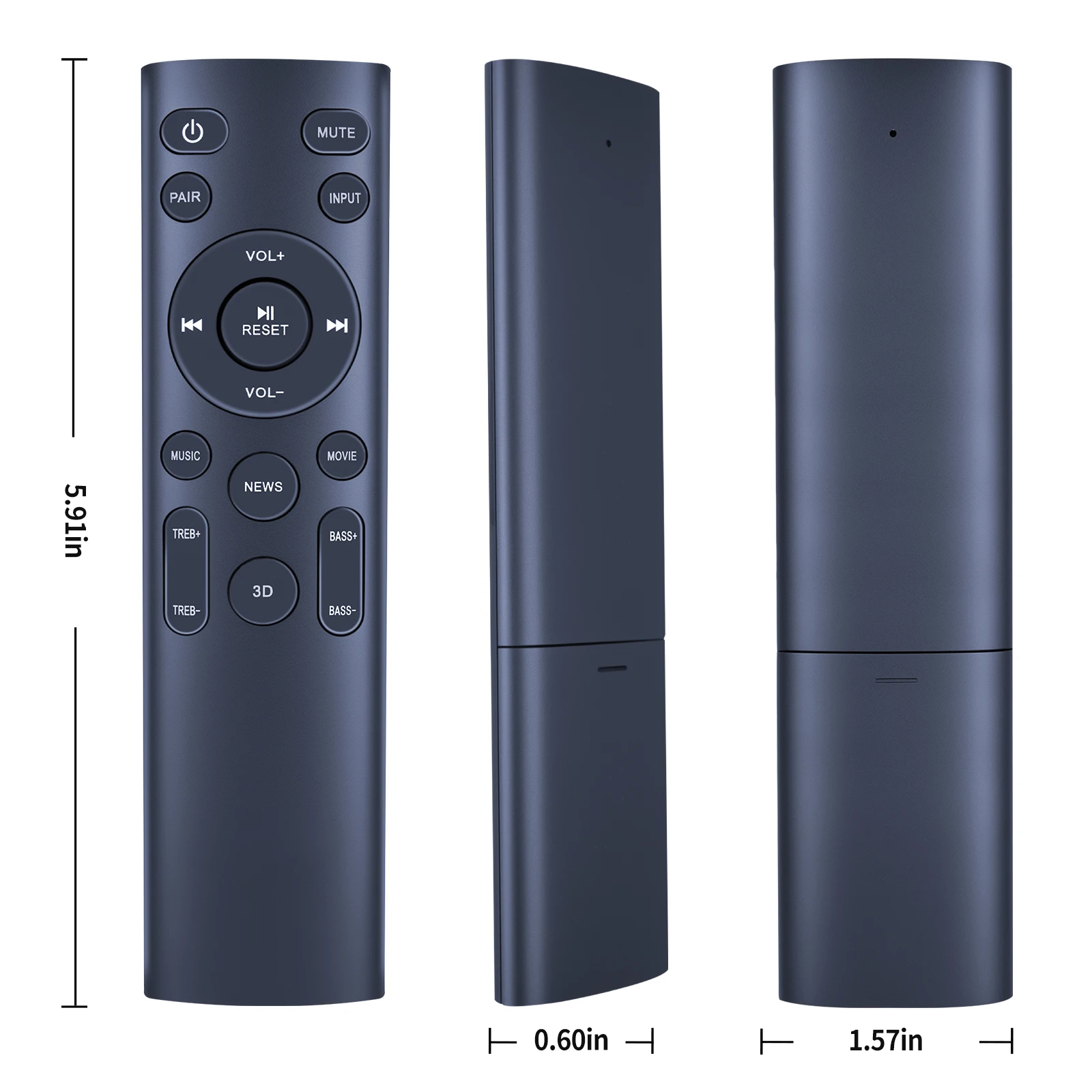 Rockville ONE-BAR 올인원 사운드바 2.1 블루투스 사운드바 MBE409 MBE509 PHEANOO P27 P28 D2 N2090060AB용 리모컨