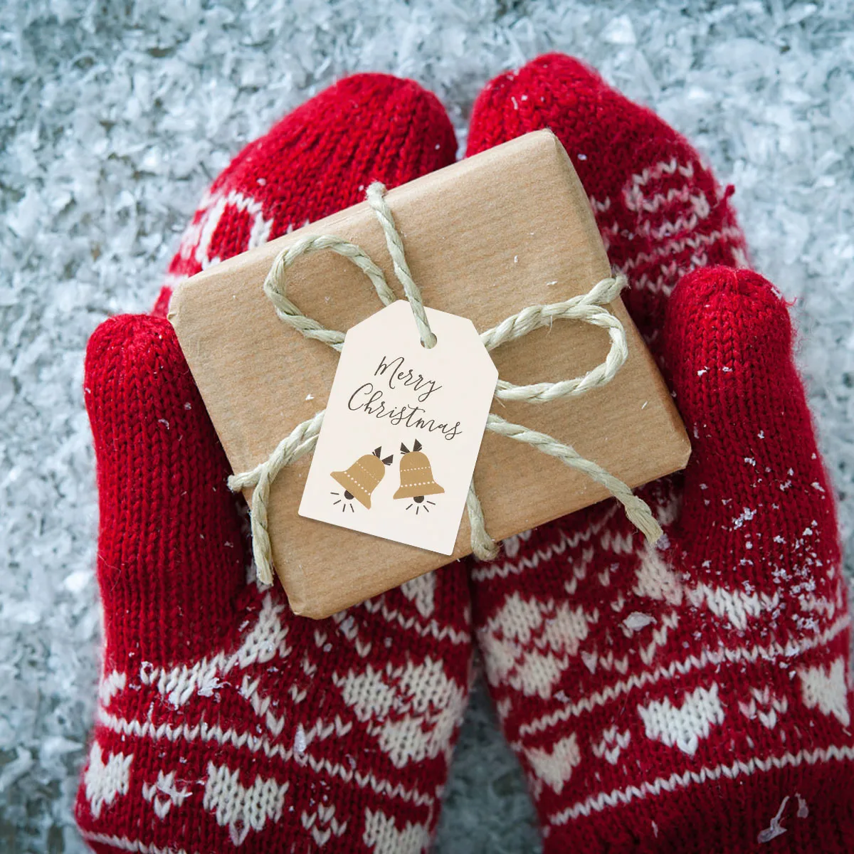 

100 Pcs Christmas Tags Decoration Party Holiday Hanging Tabs Bookmark Cardstock Bookmarks