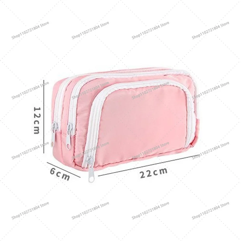 BlackPink Large Capacity Canvas Pencil Case for Students Kpop BP Cartoon Printed Pen Bag Fashion Stationery Storage Pouch  Gifts view 6