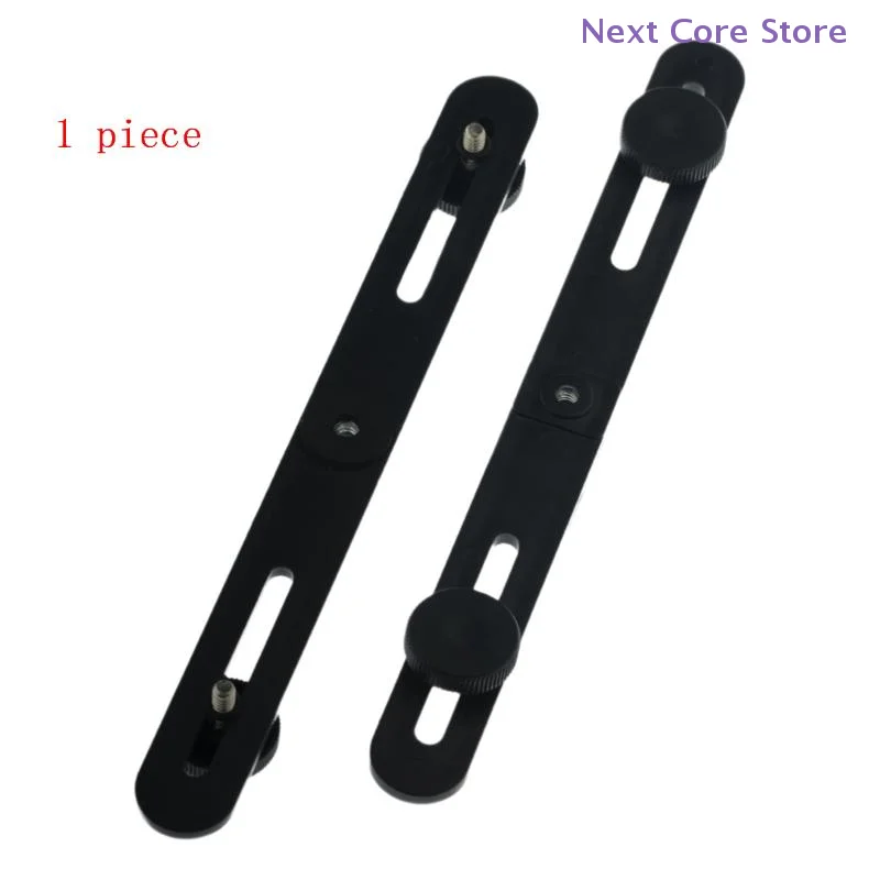 1Pcs Black Flash Bracket Mount Tripod With 2 Hot Shoe Adapter Screws Double End Light Stand Holder For Digital SLR Camera