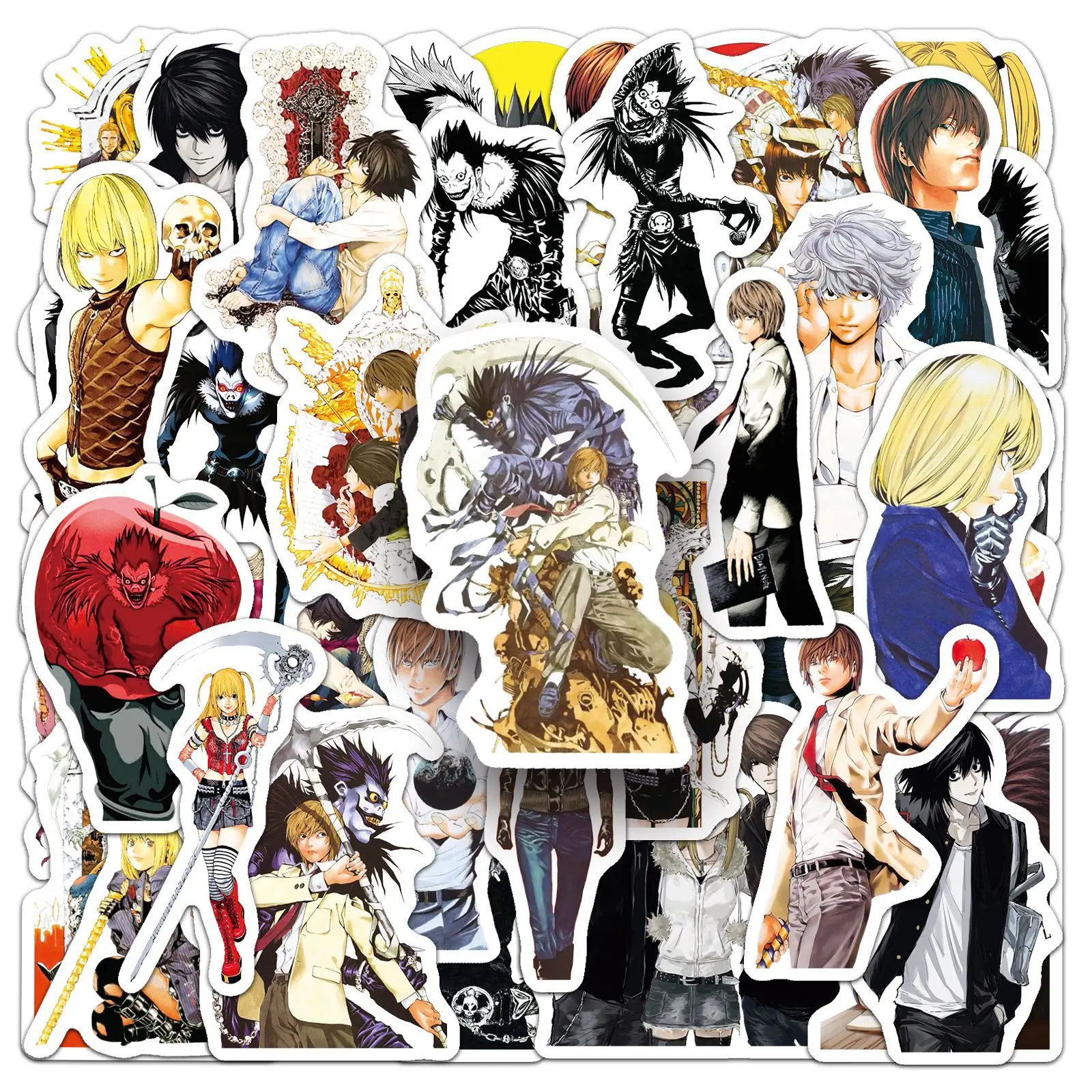 Death Note Replica - 50 autocollants Death Note Yagami Light,