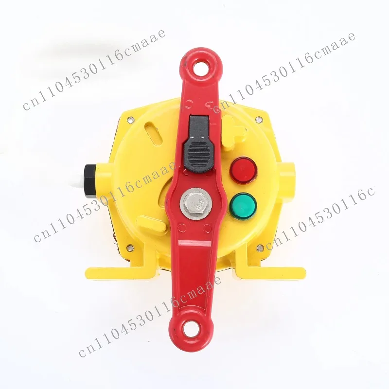 Two-way Pull Cord Switch with Indicator Light for Emergency Stop IP65 Rated Aluminum Material 220V 5A Conveyor Protection Device