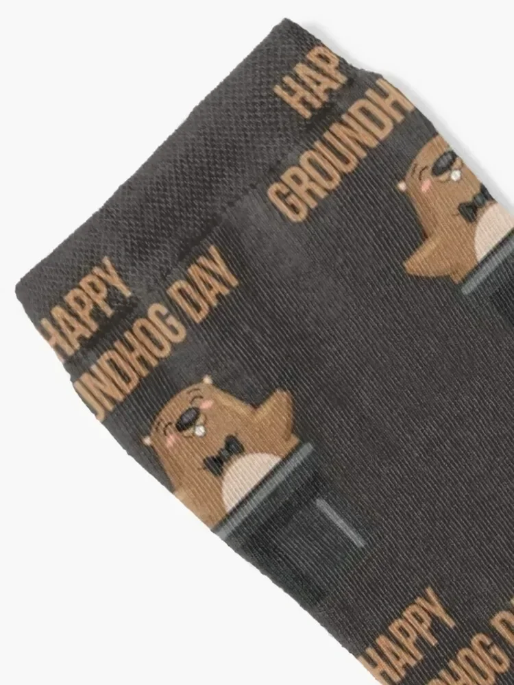 Happy Groundhog Day 2023 Socks custom halloween loose anti-slip Socks Women Men's