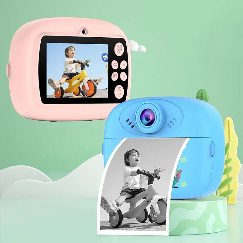 Printable Camera Kids Thermal Paper Printing Photographic 2.4-inch Camera Digital Polaroid HD Photo Video Instant Print Camera