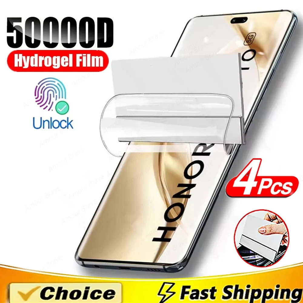 4PCS Weiche Hydrogel Film für Honor 400 300 Ultra 200 100 90 80 70 Pro Plus Screen Protector für Honor400 200 90 70 Lite Nicht Glas