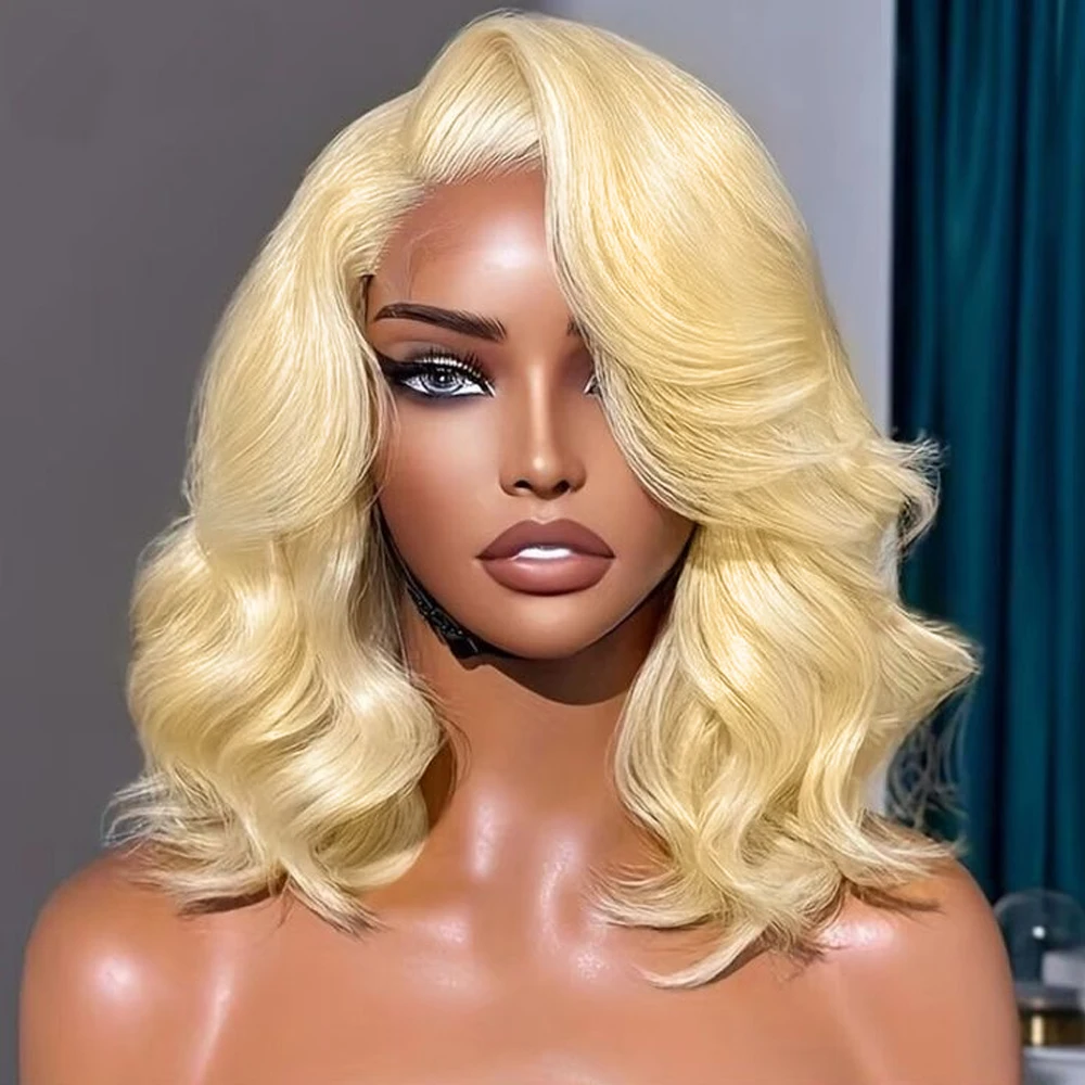

613 Body Wave Bob Human Hair Wigs 13×4 Lace Front Wig Human Hair 200 Density Transparent Lace Frontal Wigs For Women