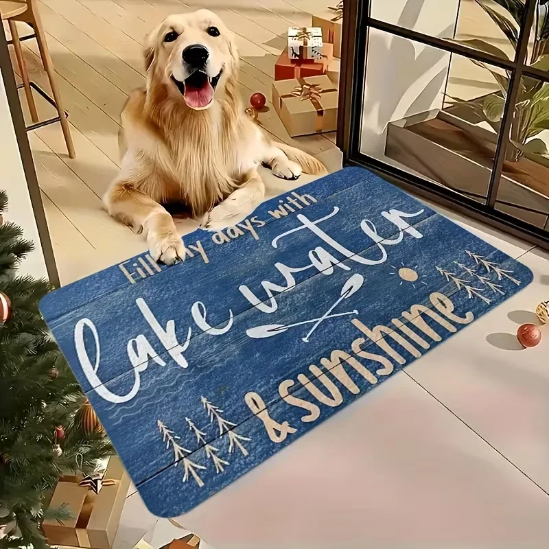 A Decorative Door Mat for Lake View Enthusiasts with An Anti Slip Suitable for Indoor and Outdoor Use Enhancing Your Home Decor