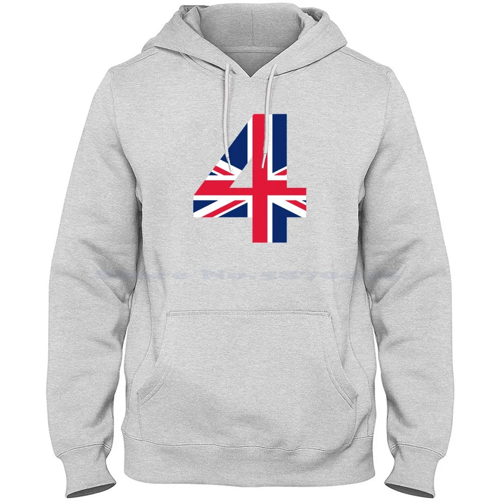 British 4 100% Cotton Hoodie 4 Four England United Kingdom British Flag Uk Flag Great Britain Britannia Union Jack British