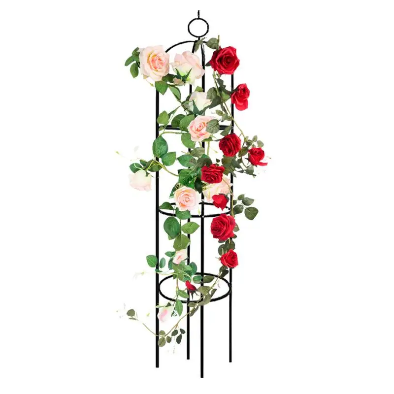 

Metal Obelisk Trellis Iron Splicing Flower Stand Cylindrical Climbing Potted Flower Trellis Frame Rustproof Outdoor Plant stand