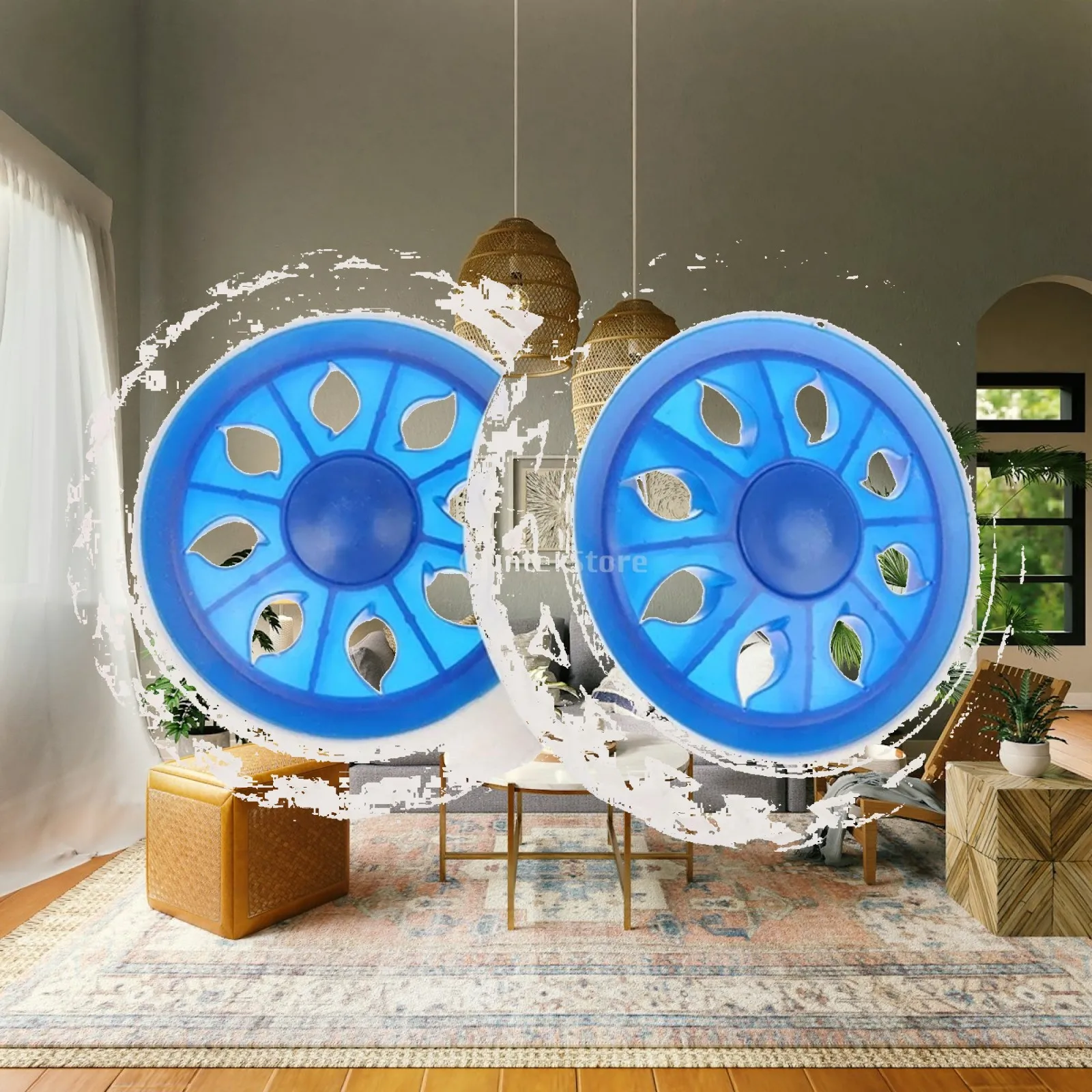 Heavy Duty Rubber Foam Wheels Cart Wheel Replacement Universal Swivel Wheels for Portable Laundry Cart