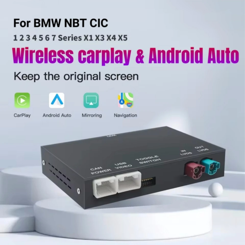 Wireless CarPlay Android For BMW NBT CIC System 1 2 3 4 5 Series X1 X3 X4 X5 F20 F21 F30 F31 F34 F10 F48 F25 F26 F15 F60 F10 E84