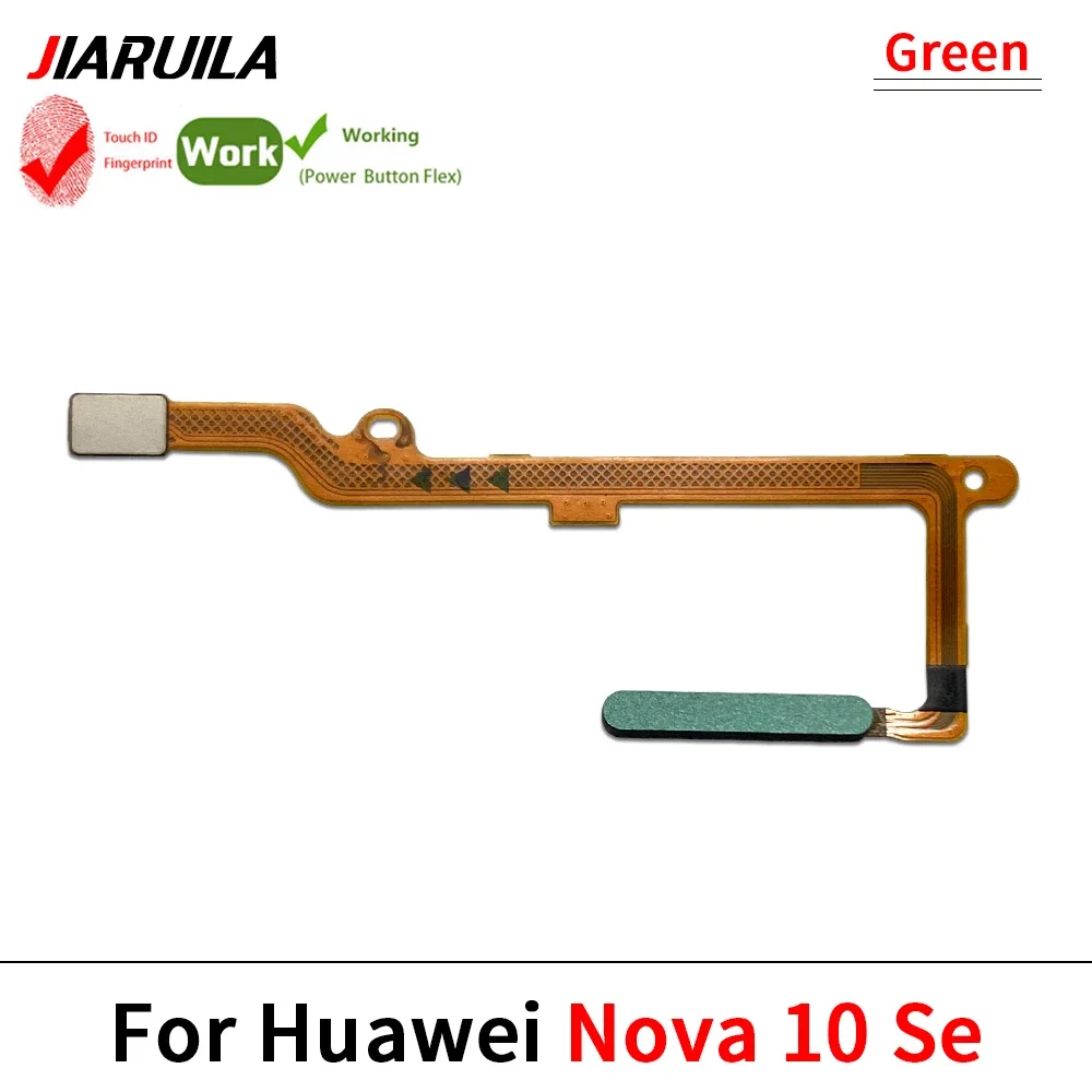 

10 шт., сменный гибкий кабель датчика отпечатков пальцев для Huawei Nova 10 SE 11 SE 12 SE, кнопка включения и выключения, гибкий кабель