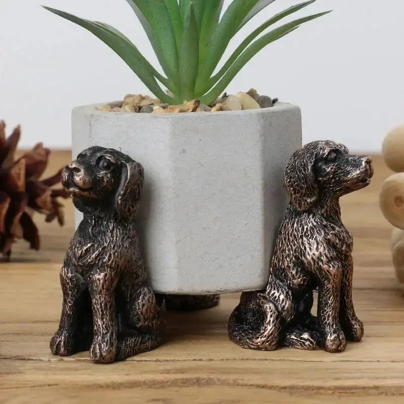 3 Pcs Flower Pot Feet Stand Outdoor Garden Resin Pot Foot Plant Bonsai Holders Animal Shape Cat Dog Rabbit Plant Pots Risers Pad