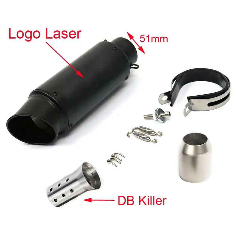 

Universal Motorcycle Exhasut Sc Muffler Modified Pipe Racing-project Tube For Yamaha Z750 800 900 CBR300 FZ6 Nmax CBR600RR ER6N