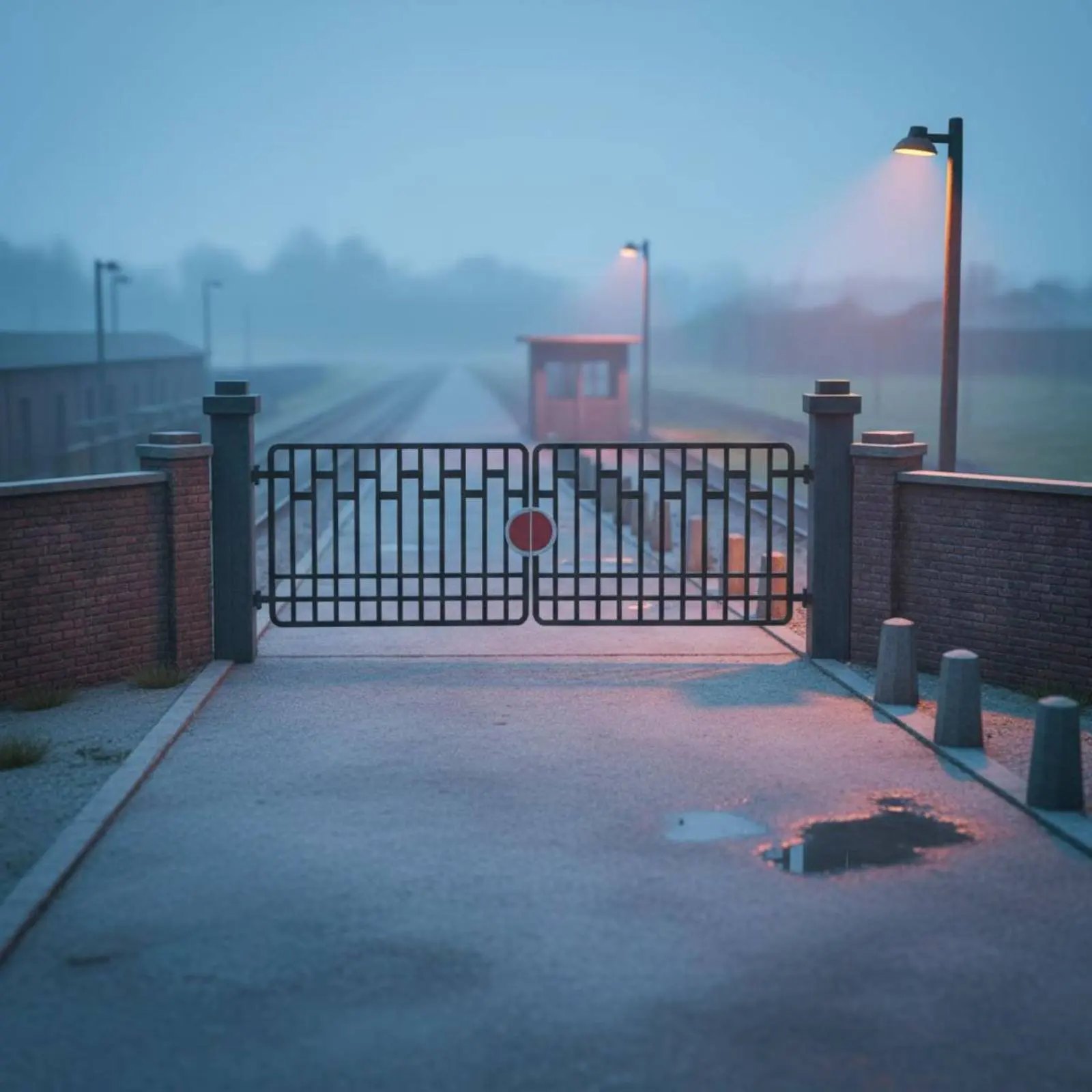 Model Railway Gate Authentic Looking Train Depot Gate Scale Train Building Miniature Hobby Display for Railroad Modelers