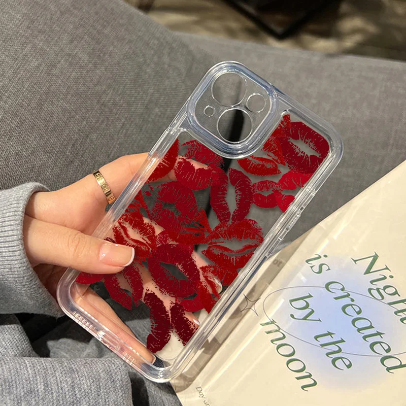 Case Sexy Girl Red Lips Case For Huawei P30 P40 P60 P50 Pro Case Honor 90 100 80 70 60 50 30 Pro Mate 40 50 Pro Nova 8 Pro Cover