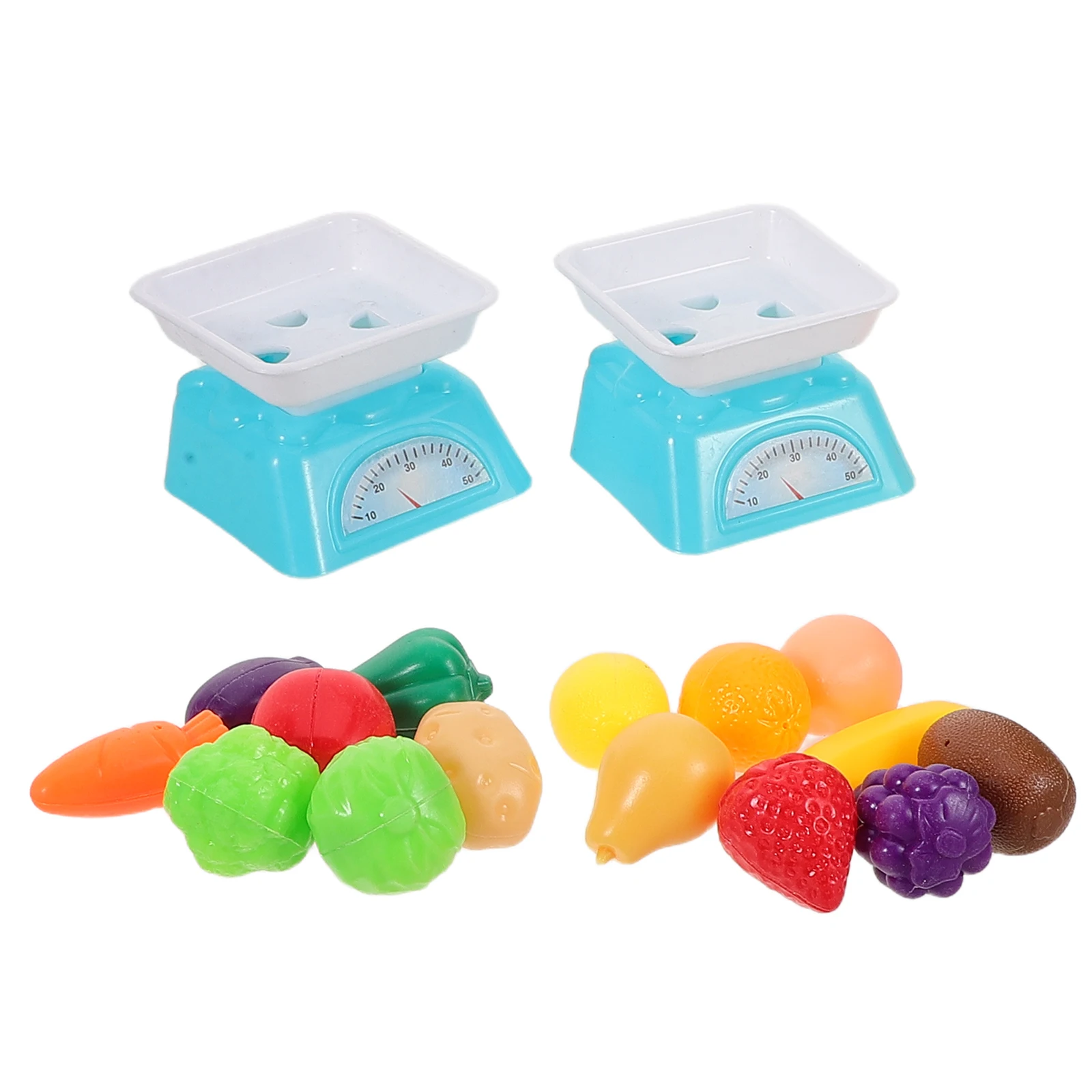 

Kitchen Play Set Food Miniature Accessories Simulation Fruit Cooking Toy Weighing Scale