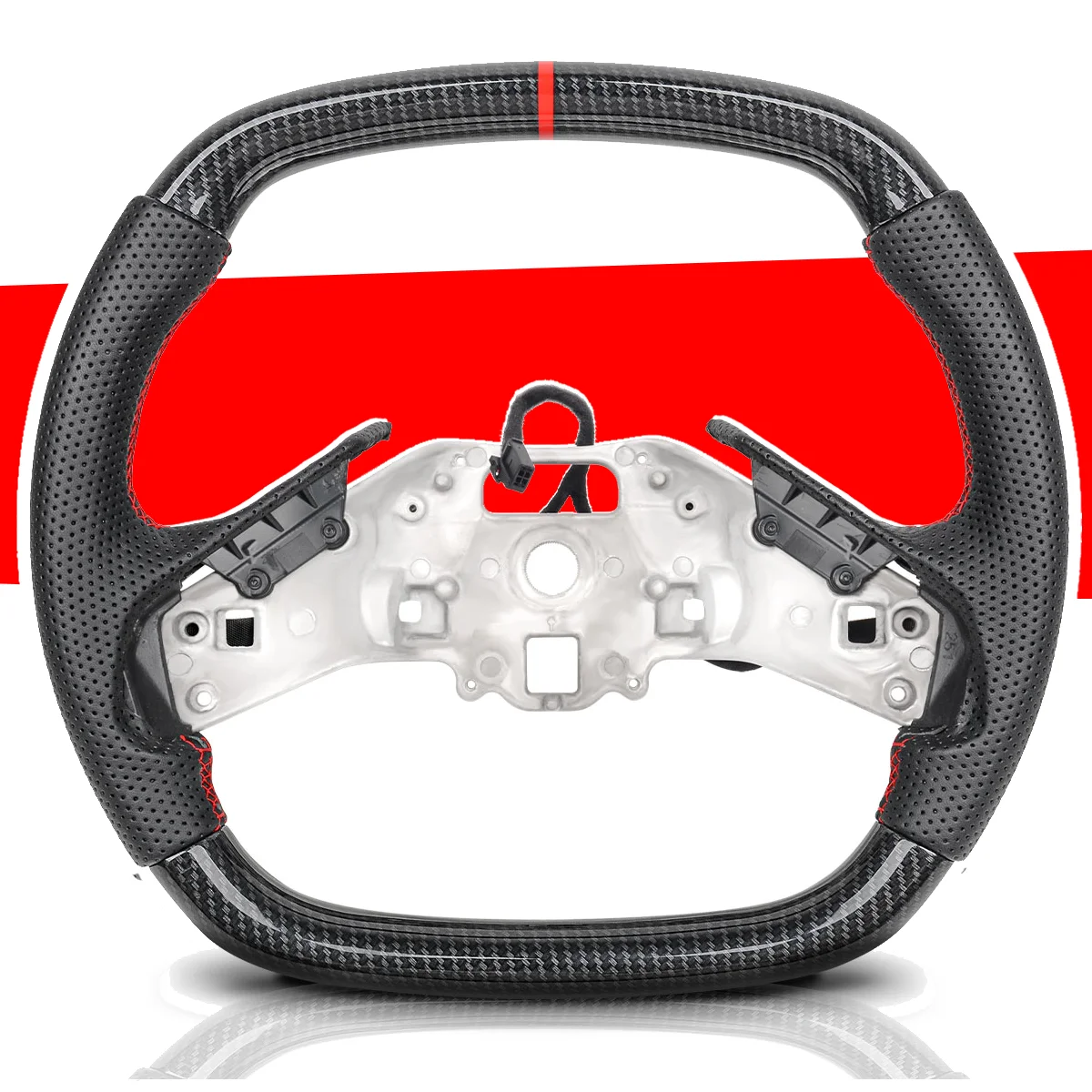 

For Chevrolet Corvette C8 2020 2021 2022 2023 2024 Hydro-Dip Carbon Fiber Steering Wheel Car Accessories