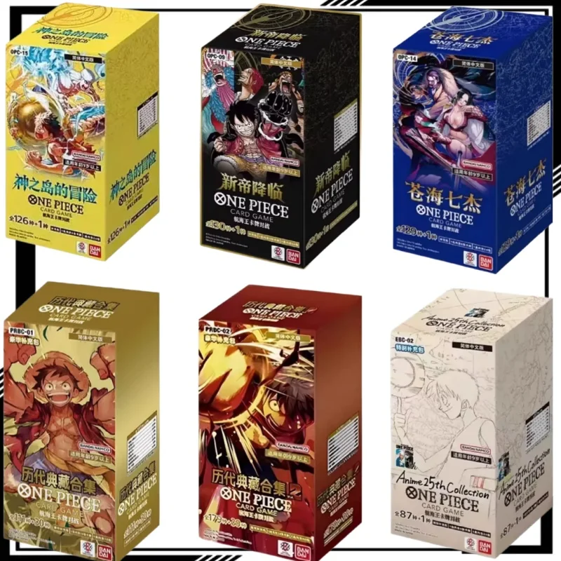 Versión China One Piece OP-09 Emperadores en el Nuevo Mundo, Cartas Coleccionables TCG OP-08 Dos Leyendas, Mercancía de Anime