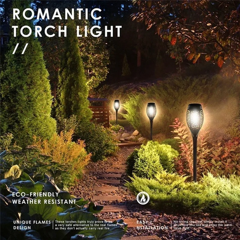 6Pcs Flickering Light Waterproof Garden Decoration Outdoor Lawn Path Yard Patio Floor Lamps