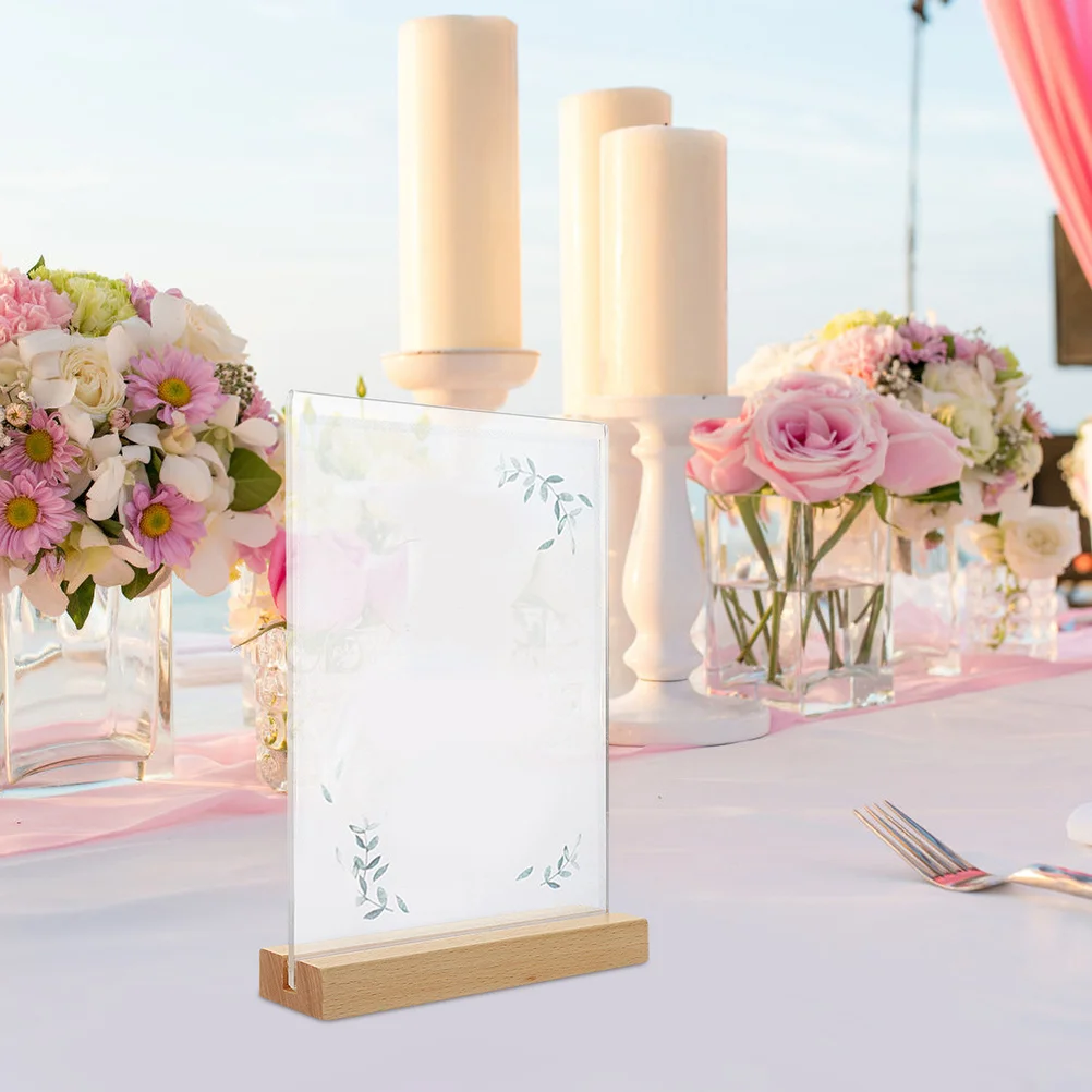 

3Pcs Acrylic Menu Holders for Tables Vertical Stand Clear Professional Display for Marketing Materials Table Numbers
