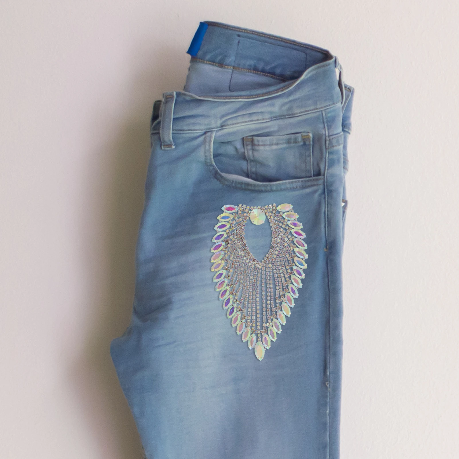 

1pcs Alloy Heart Shape Fringe Rhinestone Applique Patches Clothing Handbag Shoe Embellishments Sewing Craft Supplies