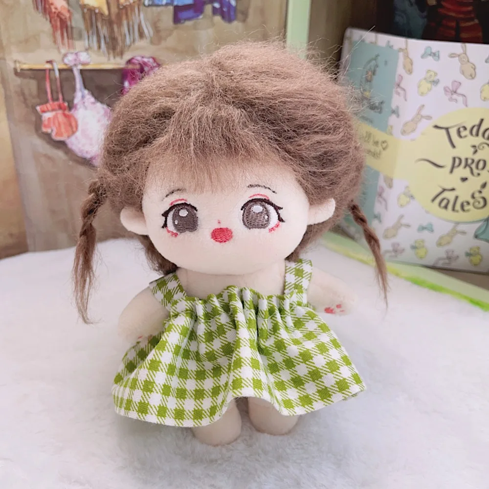 Doll's Clothes 10cm Cotton Doll Dress Toy Accessories Suspender Cotton Doll's Clothes Green Mini Plush Toys Clothes