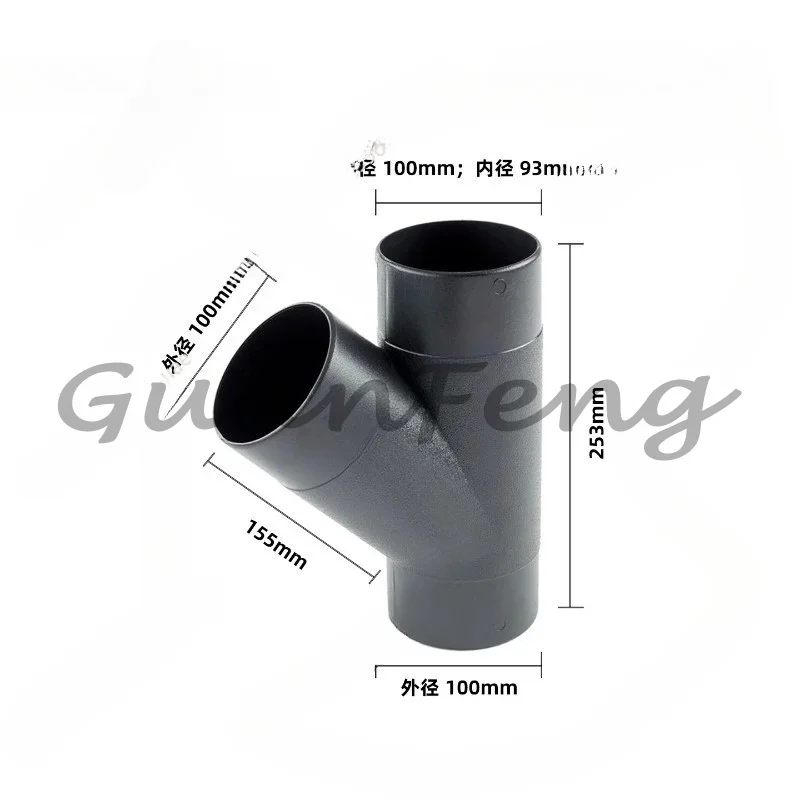 Sliding door woodworking vacuum cleaner valve elbow three-way valve