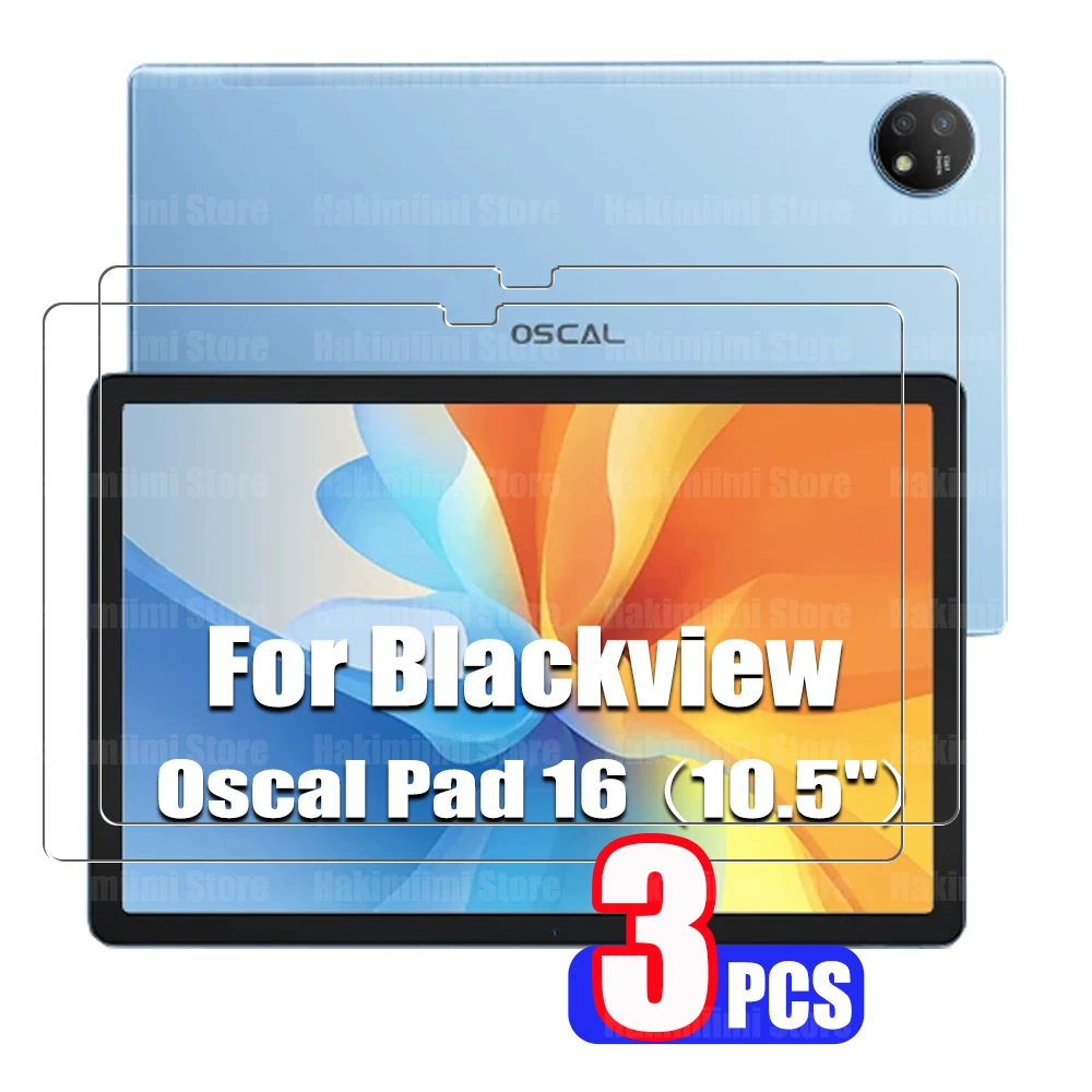 Tempered Glass Film for Blackview Oscal Pad 16 (10.5 Inch) 2023 Released Transparent Anti-scratch HD Tablet Screen Protector