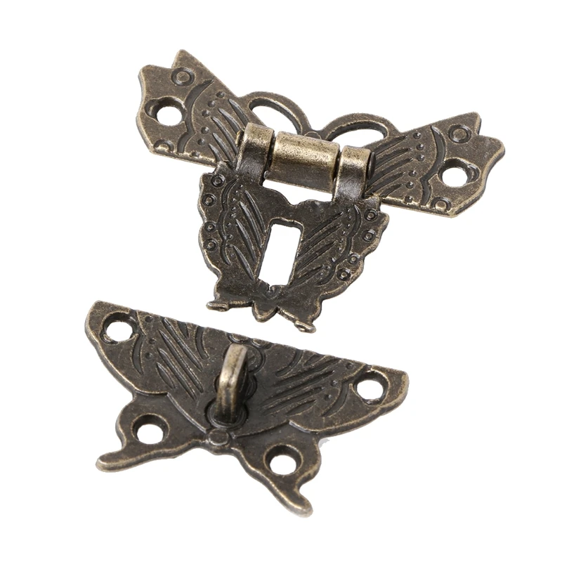 Retro Vintage para mariposa para pestillo joyero madera para caja almohadilla bloqueo Dropsale