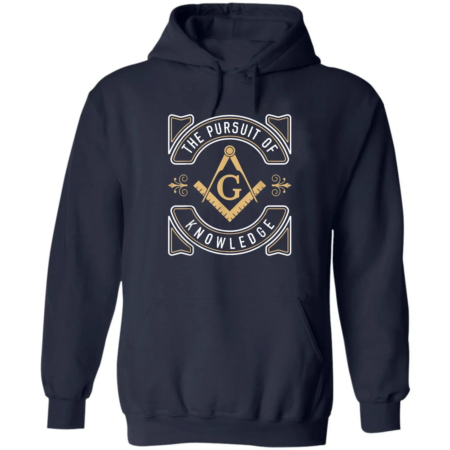 The Pursuit of Knowledge Mason Fraternal Freemason Pullover Hoodie 100% Cotton Comfortable Casual Mens Sweatshirts Streetwear