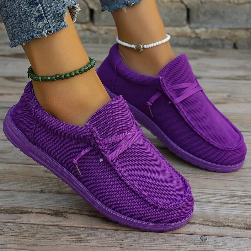 

New Mesh Breathable Sneakers Women Thick Bottom Non-Slip Vulcanize Shoes Plus Size Lace Up Casual Light Shoes Platform Shoes