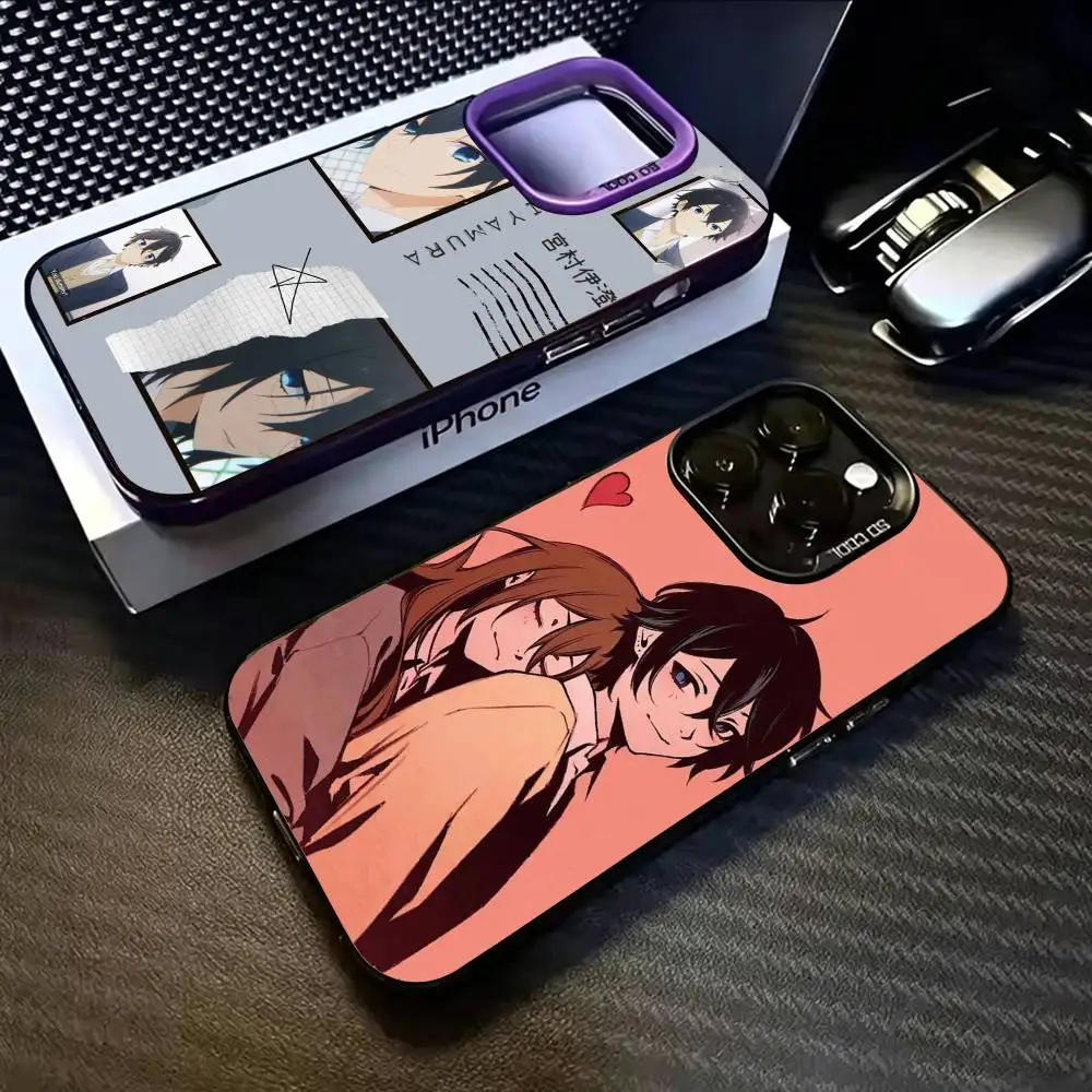 

H-Horimiya Izumi Miyamura Phone Case For iPhone 17,16,15,14,13,12,11 Plus,Pro Max,XS,Colorful Silver Black Cover