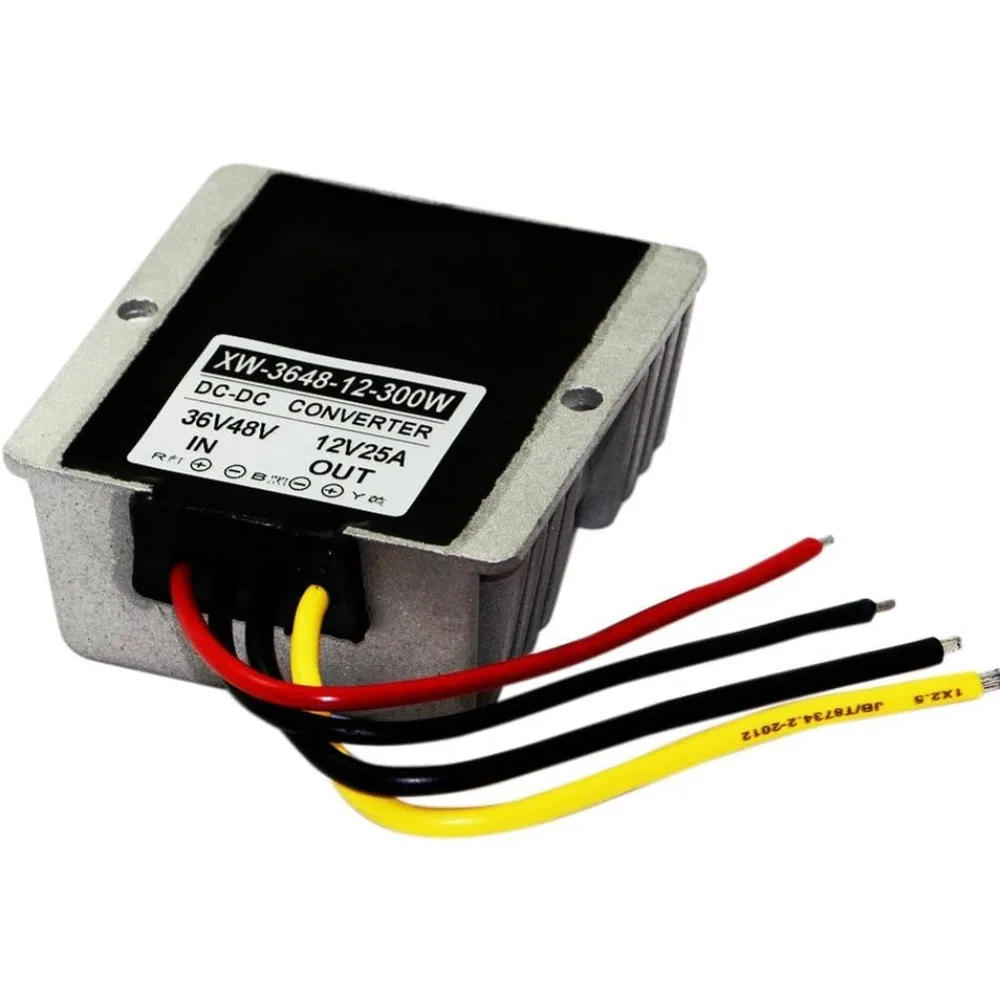 

36V/48V To 12V DC Step Down Power Converter, 25A 300W DC Buck Power Supply Voltage Changer Adapter Regulator