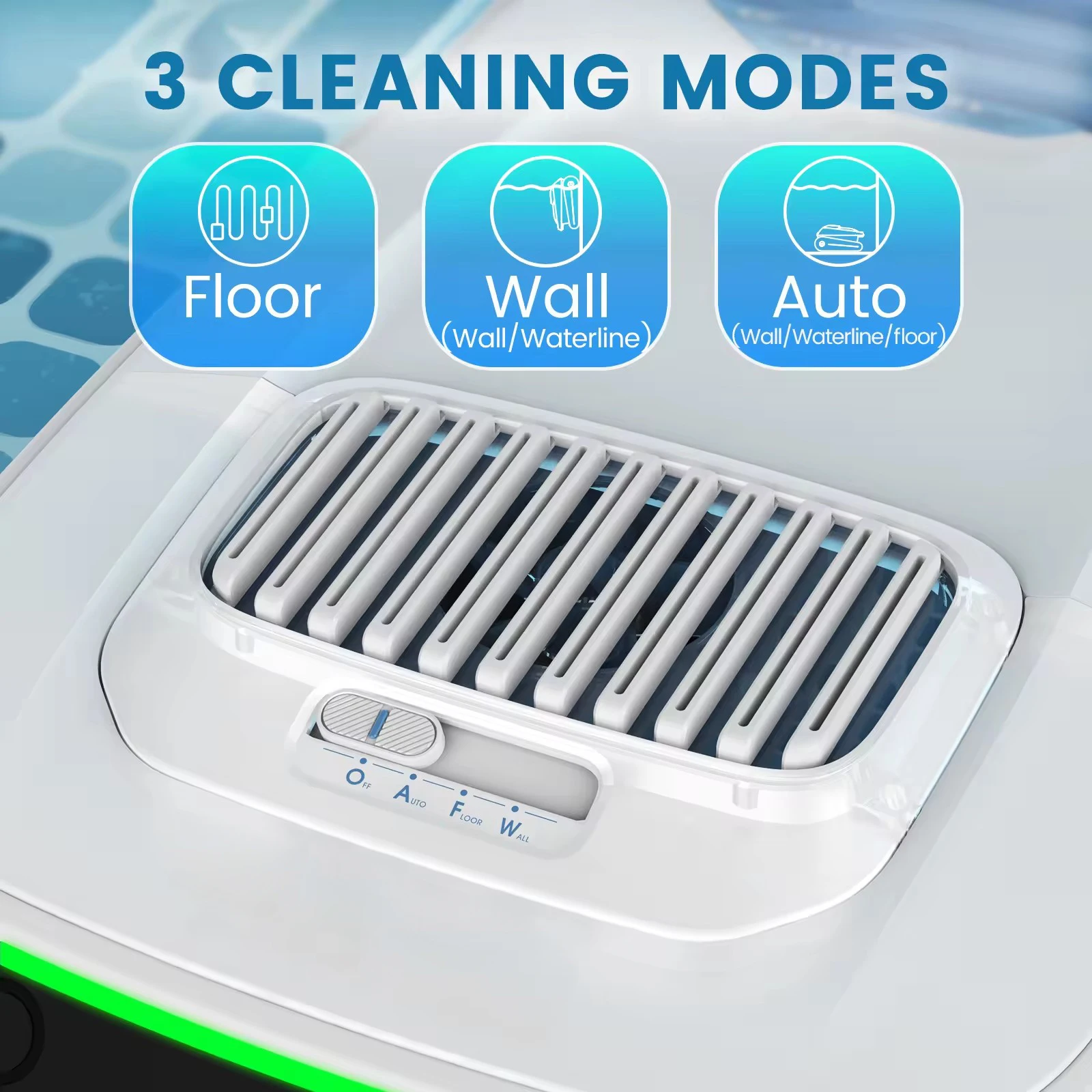 Cordless Robotic Pool Cleaner,Pool Vacuum Cleaner for Flat Swimming Pools,Self-Parking