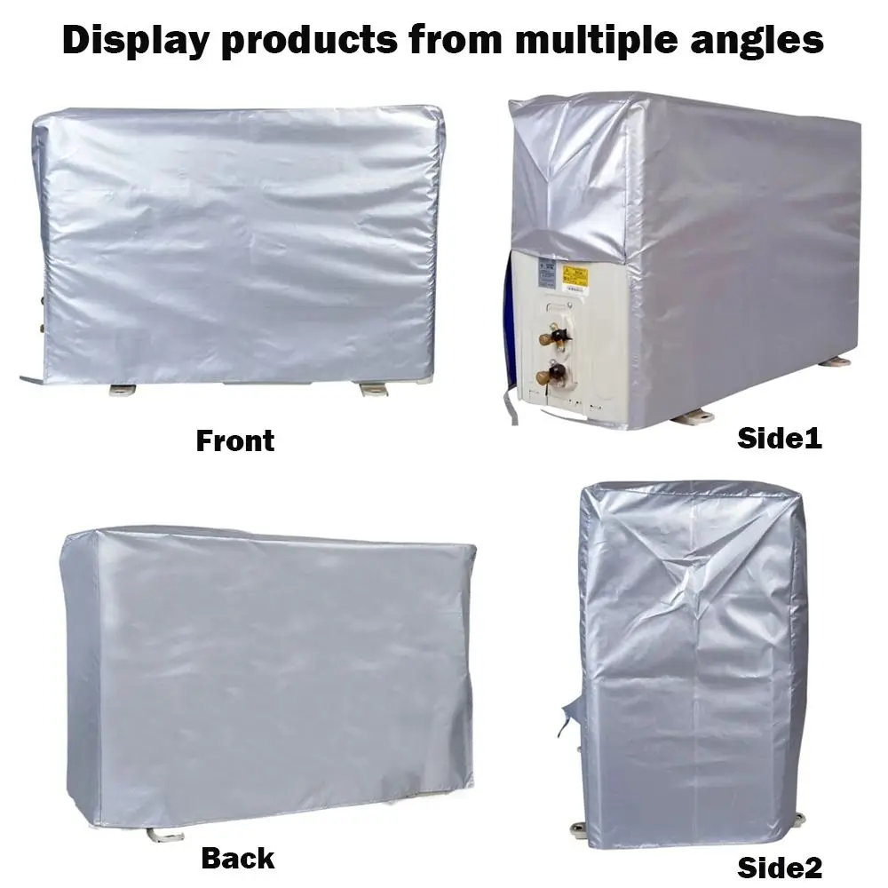 Waterproofs Silver Air Conditioner Cover Multisize Air Conditioner Protective Cleaning Bag Outdoor view 4