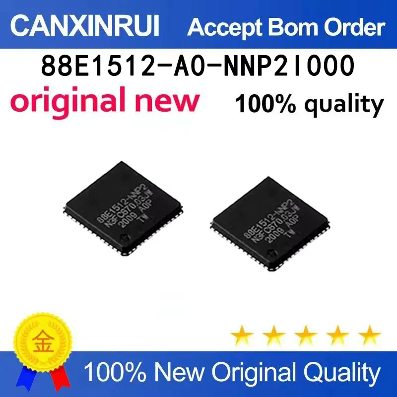 (5-100 pieces)Brand new original 88E1512-A0-NNP2I000 88E1512-NNP2 QFN-56 Ethernet chip